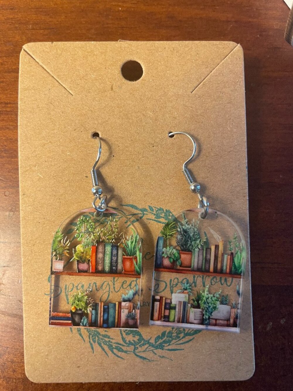 Bundle 3/$12.  Acrylic Earrings for Book Lovers, Librarians  Etc